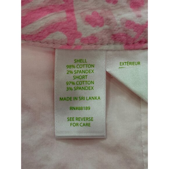 Lilly Pulitzer Womens Mini Skirt Pink White Sea Shell Print Cotton Size 2 - Picture 4 of 8